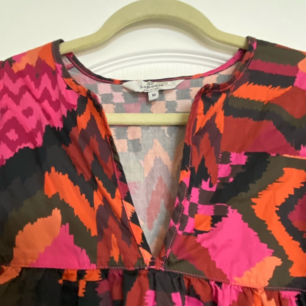 Laroque Nell Blouse - Pink Patchwork Top - image 6